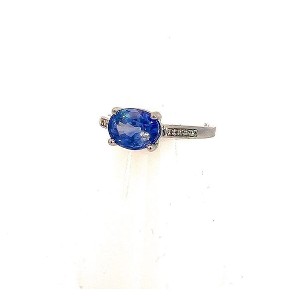 Natural Sapphire Diamond Ring 6.5 14k W Gold 2.36 TCW Certified $3,950 310592 - Picture 5 of 16